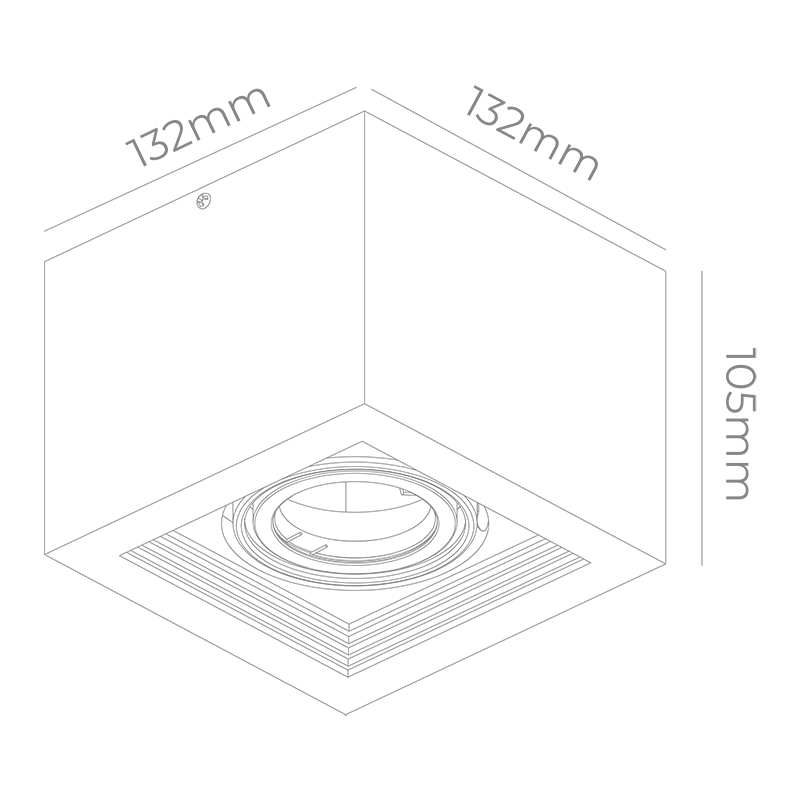 PLAFÓN ECUA PARA DICRO 1 Luz - ALUMINIO Candil