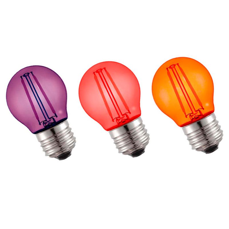 FILAMENTO LED COLOR 2W - E27 Interelec