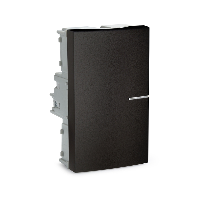 INTERRUPTOR UNIPOLAR  Jumbo 16AX-250V RODA NS negro Plasnavi