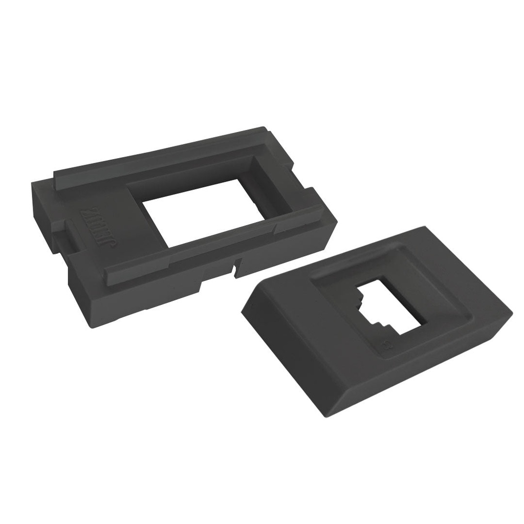 Conjunto Soporte RJ 45 (solo tapas) gris Jeluz