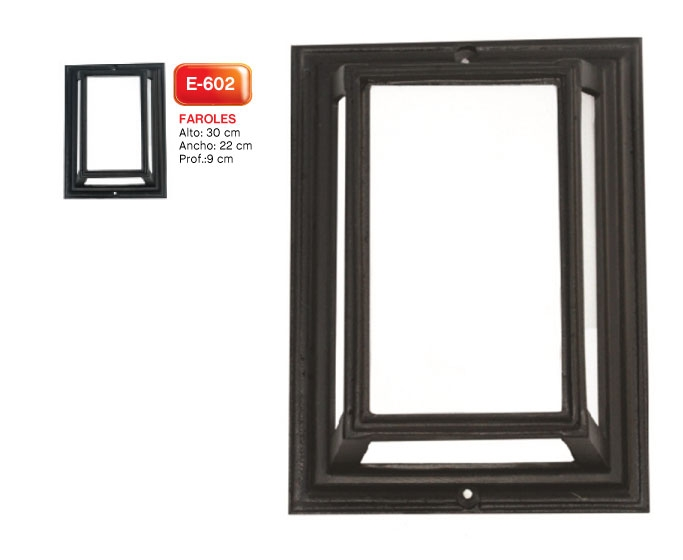 plafon  rectangular aluminio 5 caras grande