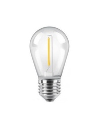 [404500-44-cal] Lampara LED Filamento 1W S14 PC Interelec