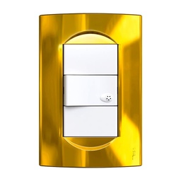 [35098/20-26-Oro] Tapa Verona NBO 10x5 cm 3 Modulos  Oro Jeluz/Mavi